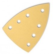 Sanding discs, Velcro discs and Velcro triangles with paper and cloth backing for portable machine